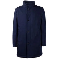 Made in Italy Blue Wool Men Jacket