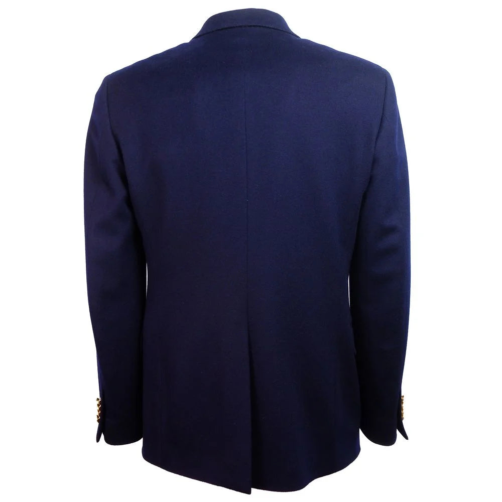 Made in Italy Blue Wool Men’s Blazer