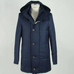 Made in Italy Blue Wool Men’s Jacket - IT48 | M