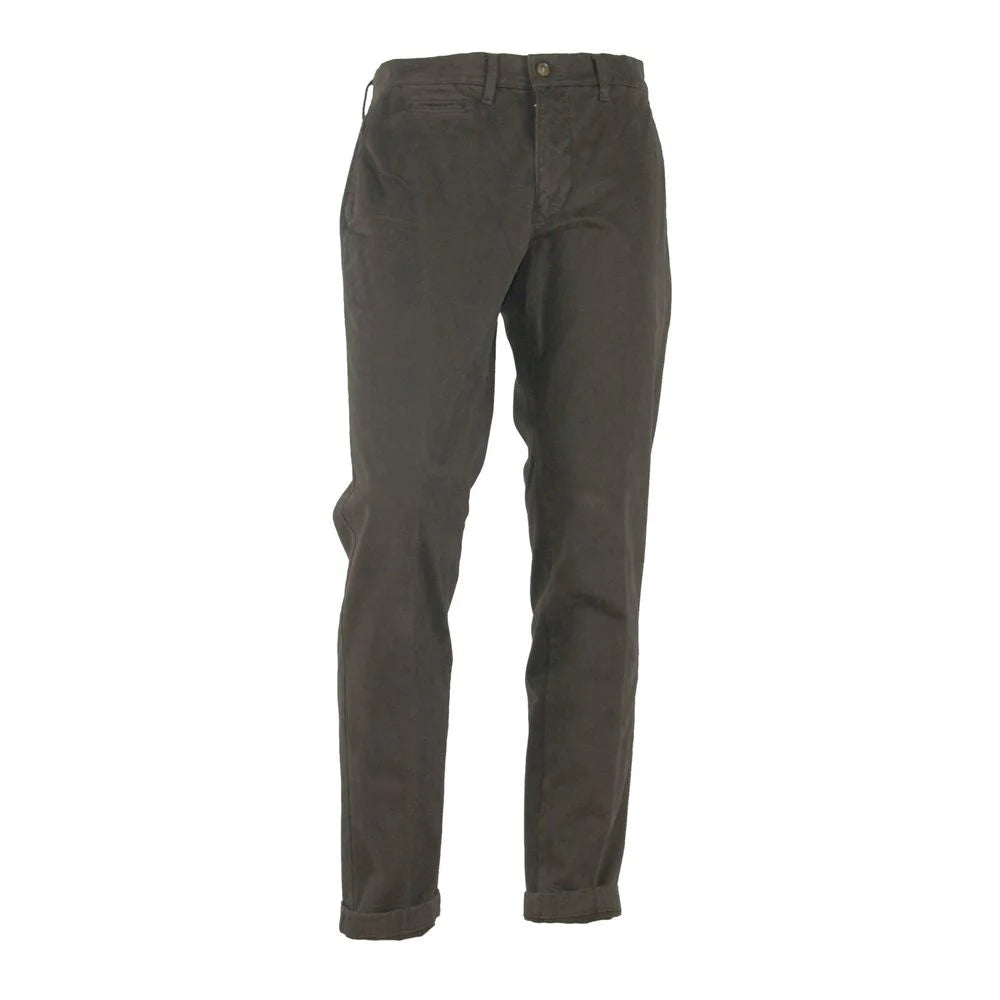 Made in Italy Brown Cotton Men’s Pant - Chinos