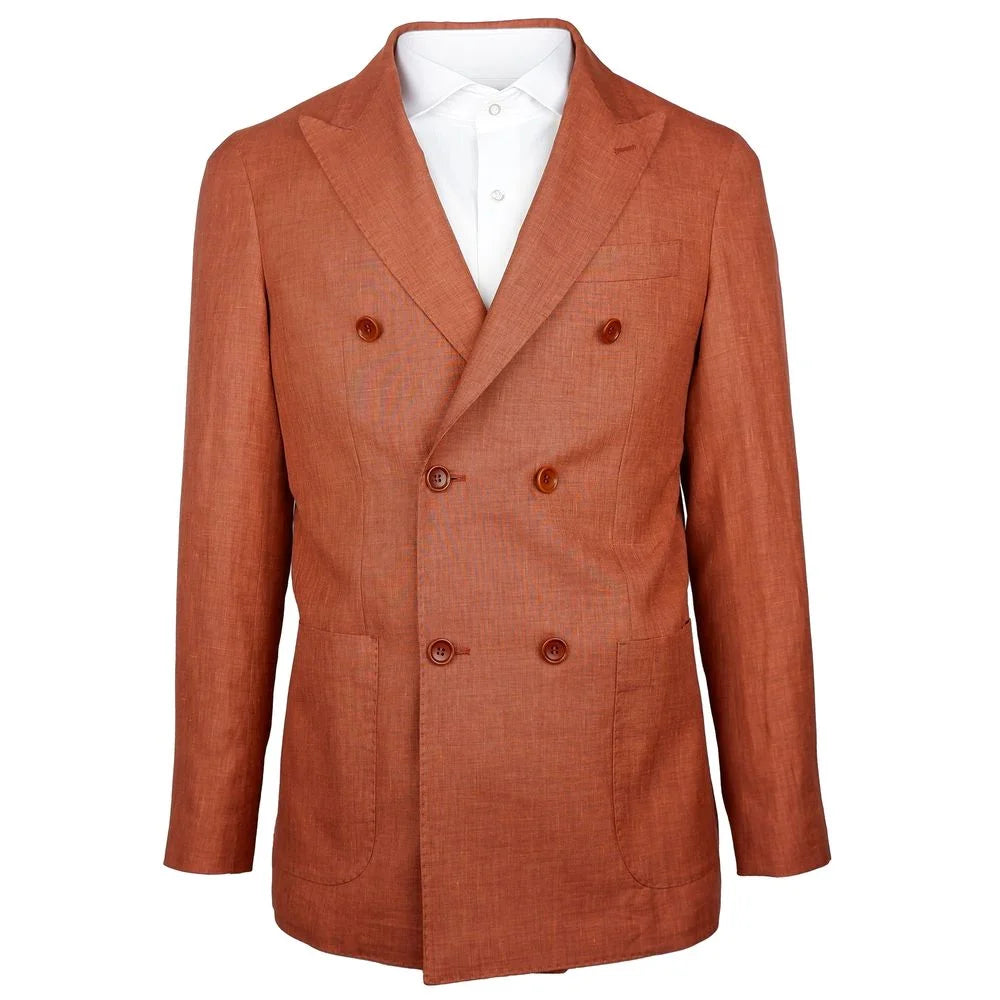 Made in Italy Brown Linen Blazer - IT50 | L