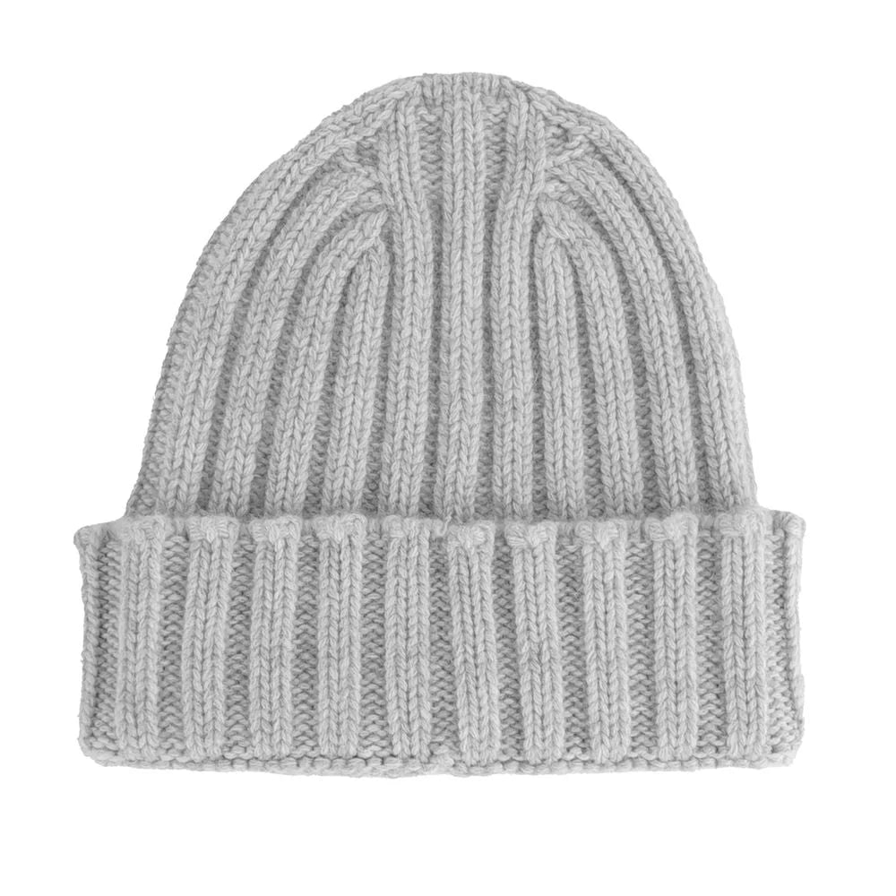 Made in Italy Gray Cashmere Hat - UNI - Beanies