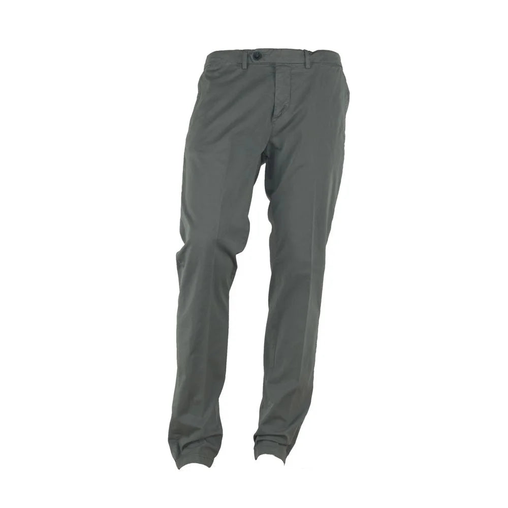 Made in Italy ’Gray Cotton Men Trouser with Italian Craftsmanship’ - IT46 | S - Trousers