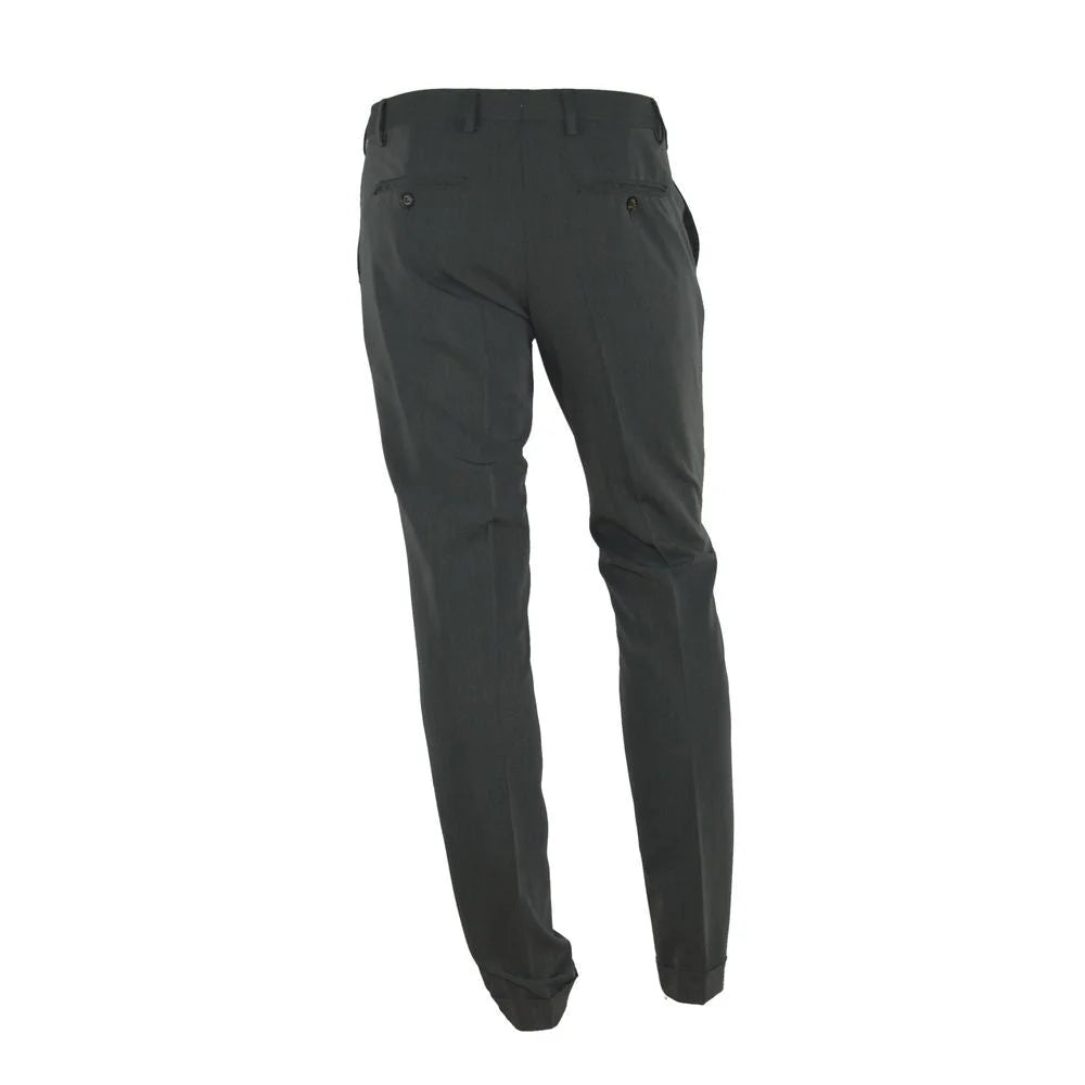 Made in Italy Gray Polyester Men Trousers - Trousers