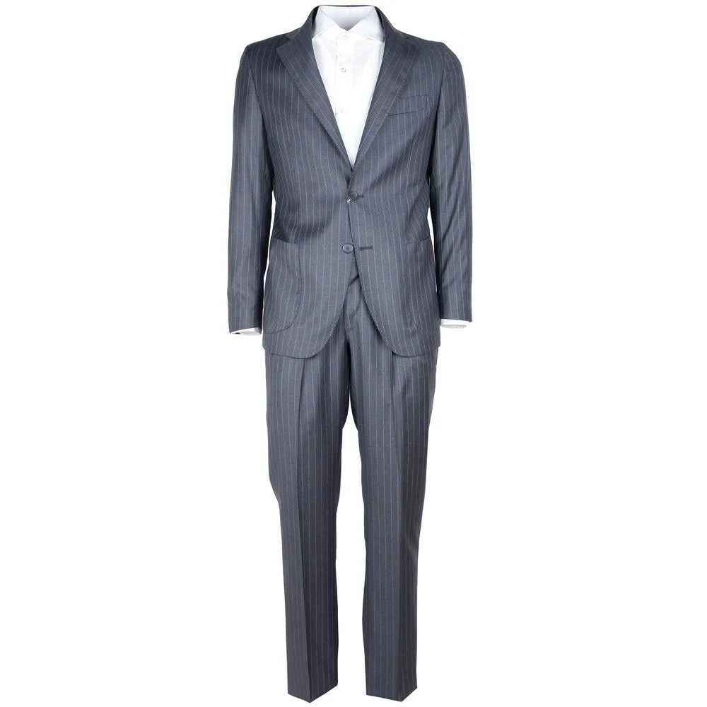 Made in Italy Gray Wool Men’s Suit - IT52 | XL - Suits