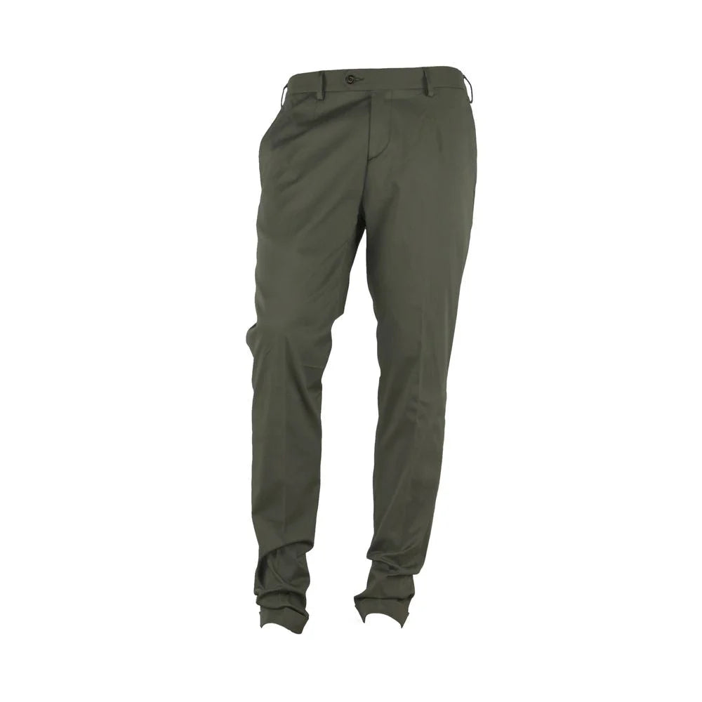 Made in Italy Green Cotton Men’s Trouser - IT52 | XL - Trousers