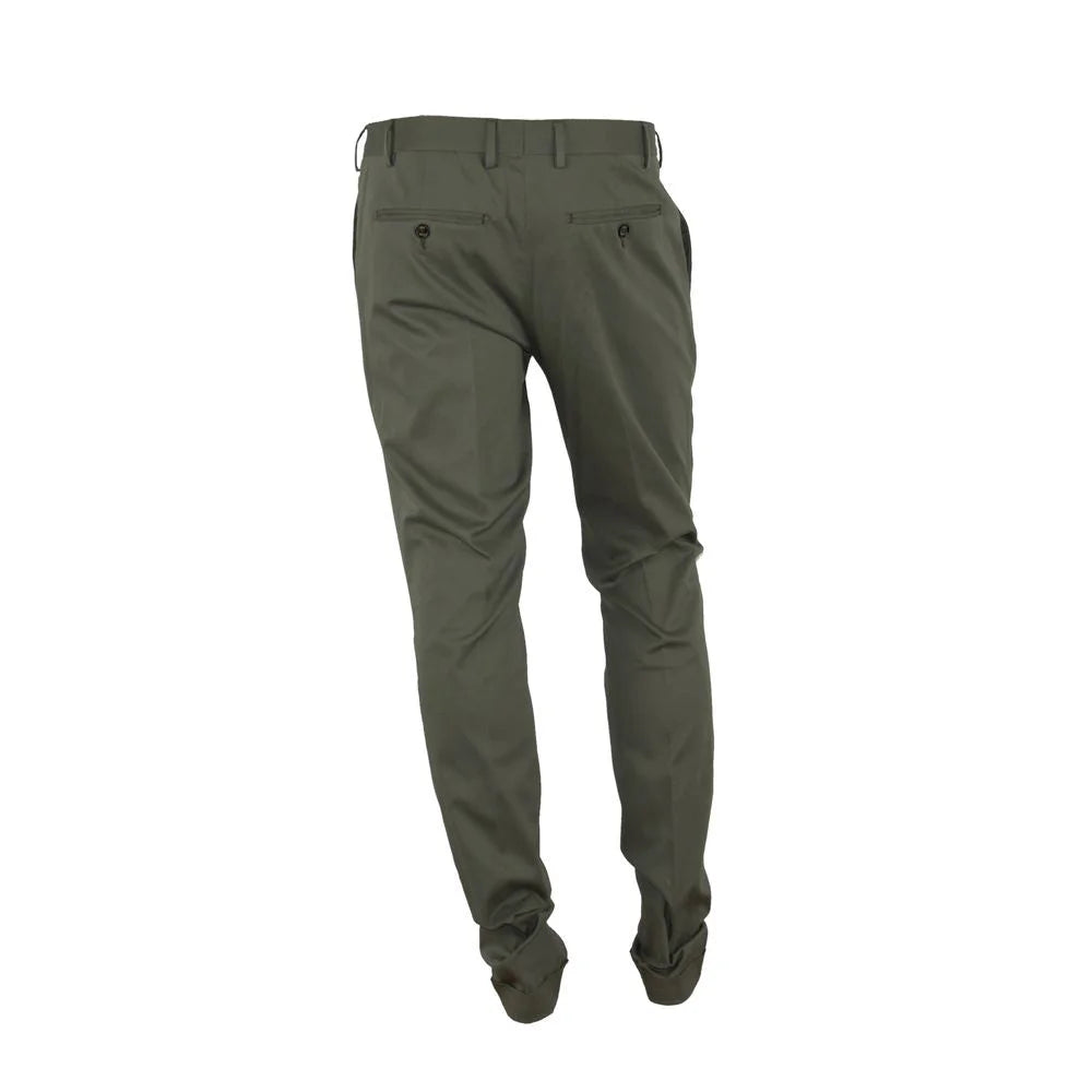Made in Italy Green Cotton Men’s Trouser - IT52 | XL - Trousers