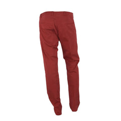 Made in Italy Red Cotton Men’s Trouser - Trousers