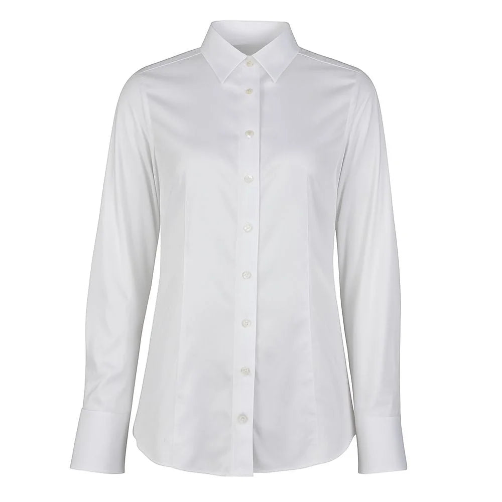 Made in Italy White Cotton Women’s Shirt - XL