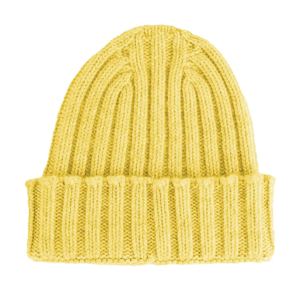 Made in Italy Yellow Cashmere Hat - UNI - Beanies