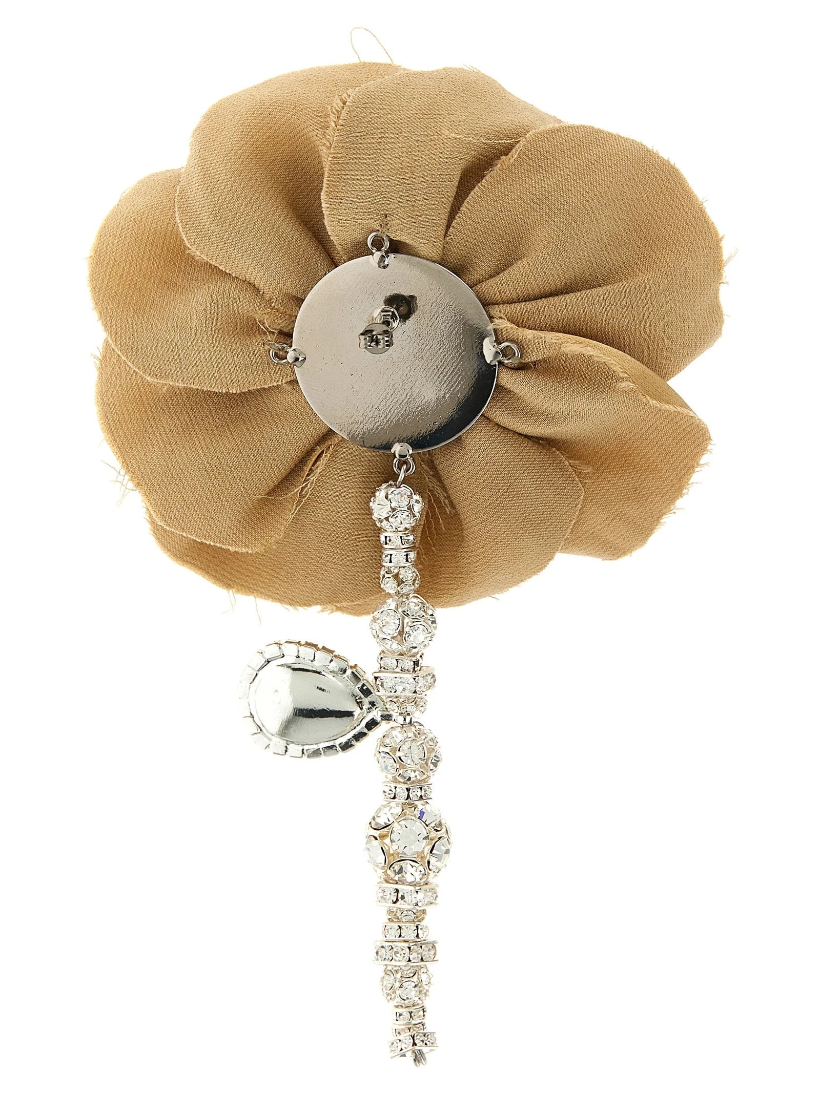 Magda Butrym Beige Brass Earrings - One Size