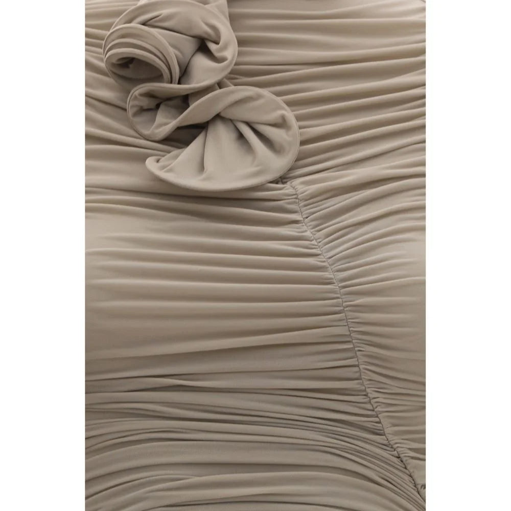 Magda Butrym Beige Copper Cocktail Dress - IT36 | XS