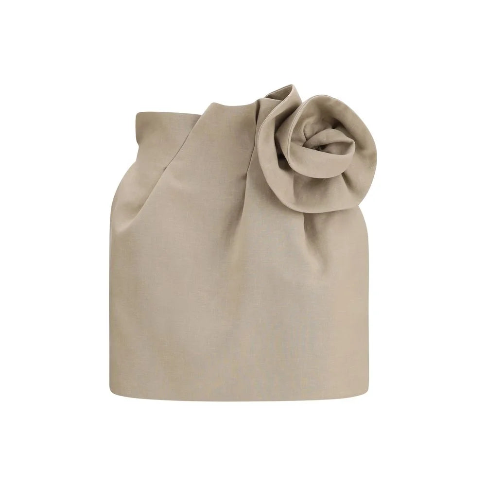 Magda Butrym Beige Linen Mini Skirt - IT38 | S