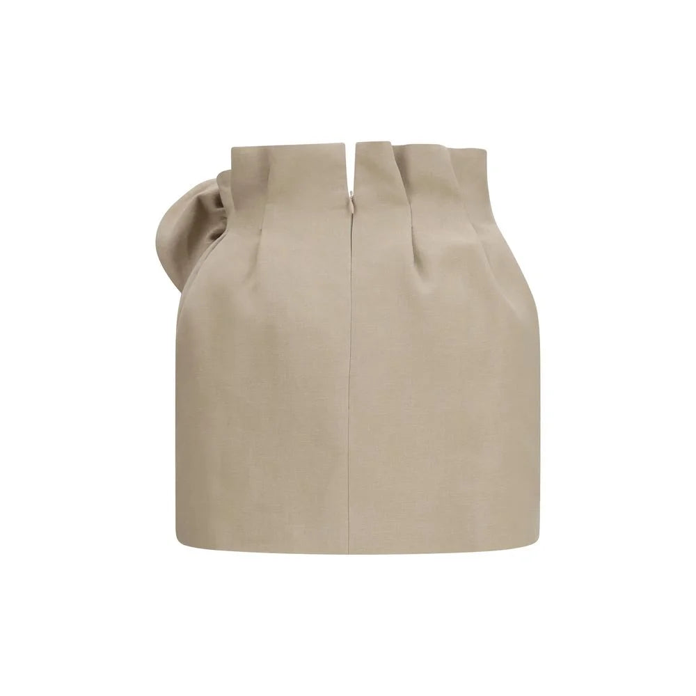 Magda Butrym Beige Linen Mini Skirt - IT38 | S