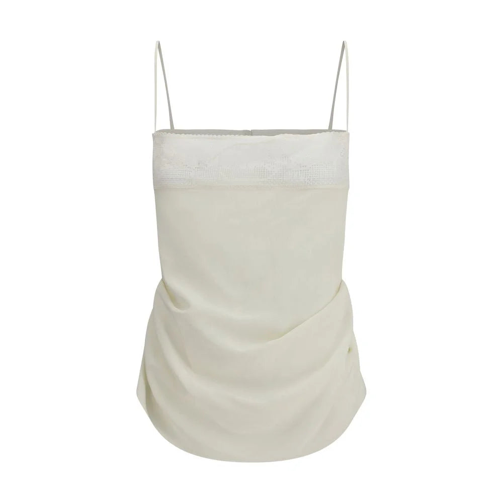 Magda Butrym Beige Silk Top - IT36 | XS