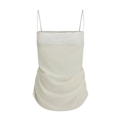 Magda Butrym Beige Silk Top - IT36 | XS