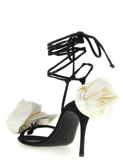 Magda Butrym Bicolor Viscose Stiletto Heel Sandals