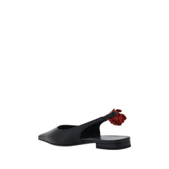 Magda Butrym Black Calf Leather Bos Taurus Ballet Flats - EU40/US10 - Flats