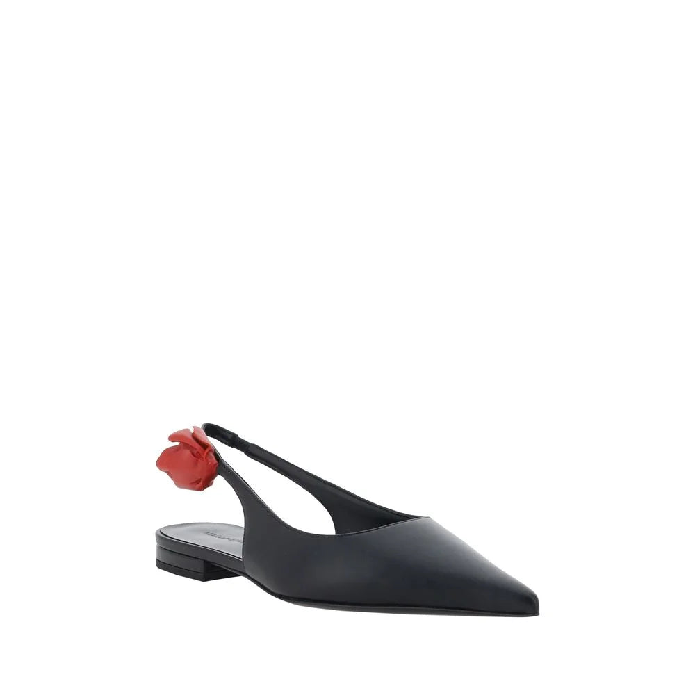Magda Butrym Black Calf Leather Bos Taurus Ballet Flats - EU40/US10 - Flats