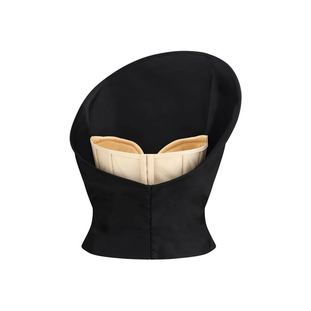 Magda Butrym Black Cotton Top - IT36 | XS