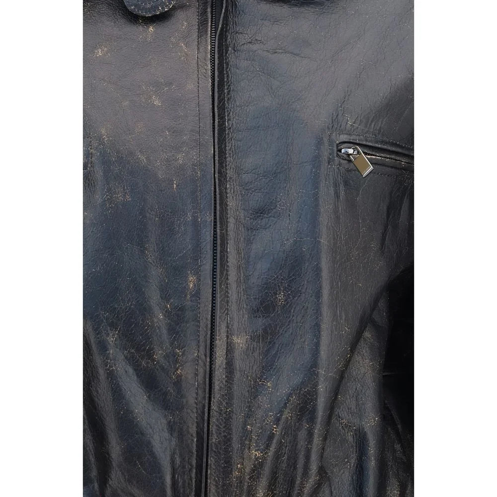 Magda Butrym Black Lambskin Leather Jacket
