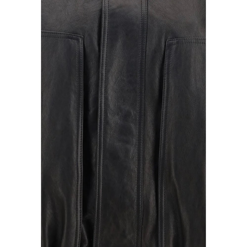 Magda Butrym Black Lambskin Leather Jacket - IT38 | S