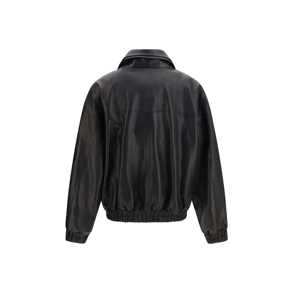 Magda Butrym Black Lambskin Leather Jacket - IT38 | S