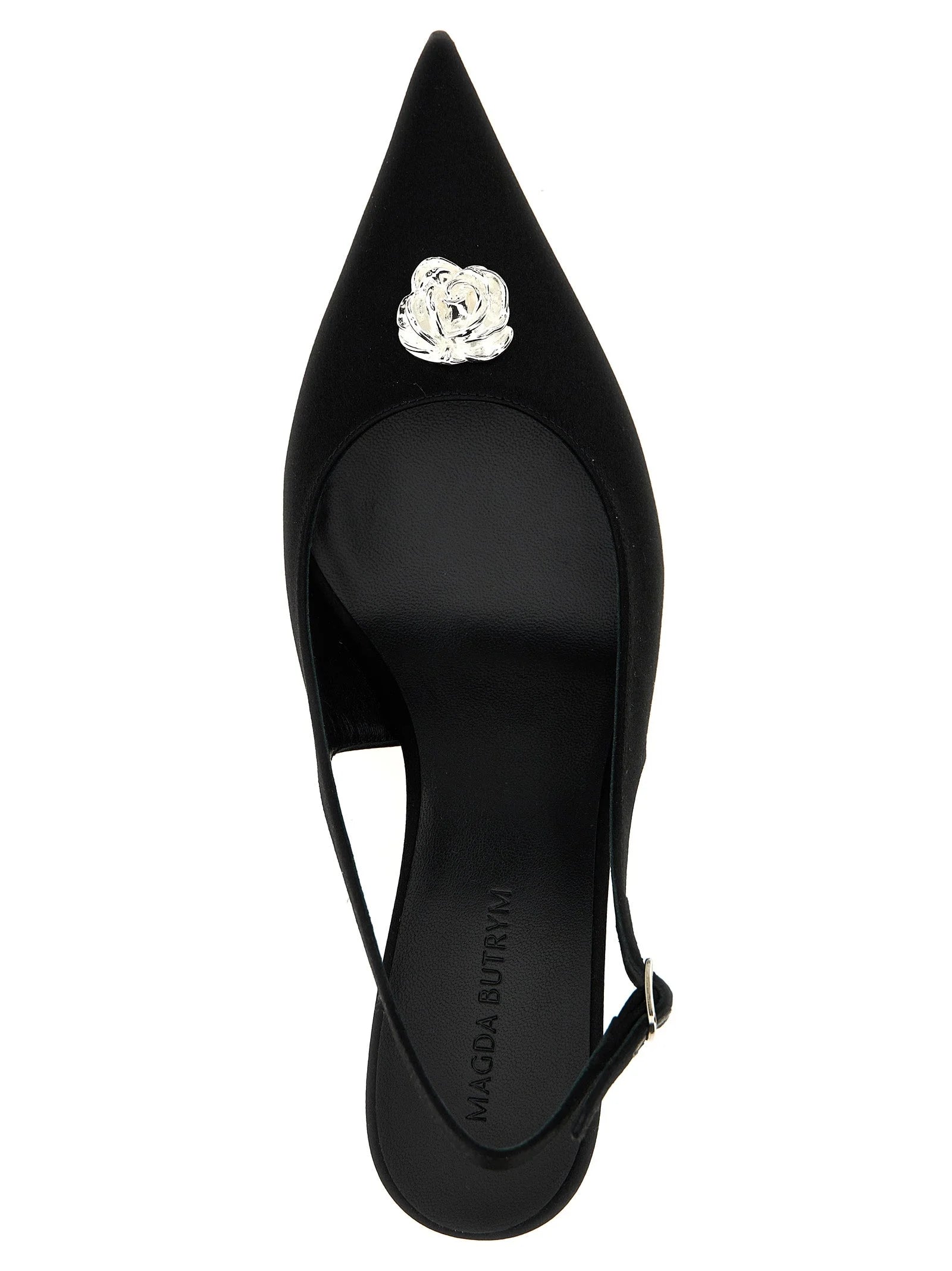 Magda Butrym Black Silk Mid Heel Pumps - EU37.5/US7.5