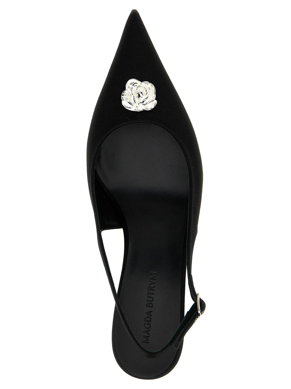 Magda Butrym Black Silk Mid Heel Pumps - EU37.5/US7.5