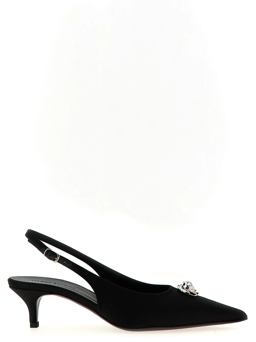 Magda Butrym Black Silk Mid Heel Pumps - EU37.5/US7.5