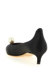 Magda Butrym Black Viscose Mid Heel Pumps
