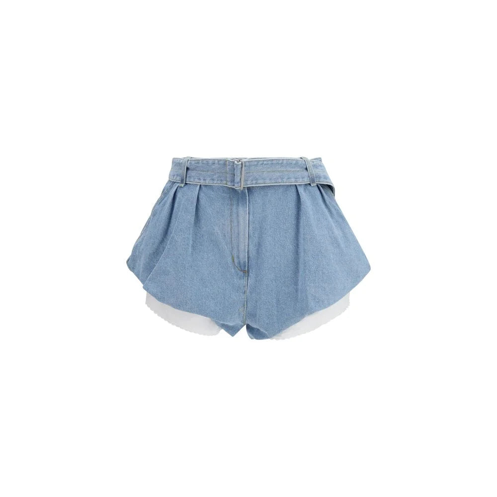Magda Butrym Blue Cotton Bermuda Shorts - IT38 | S