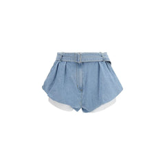 Magda Butrym Blue Cotton Bermuda Shorts - IT38 | S