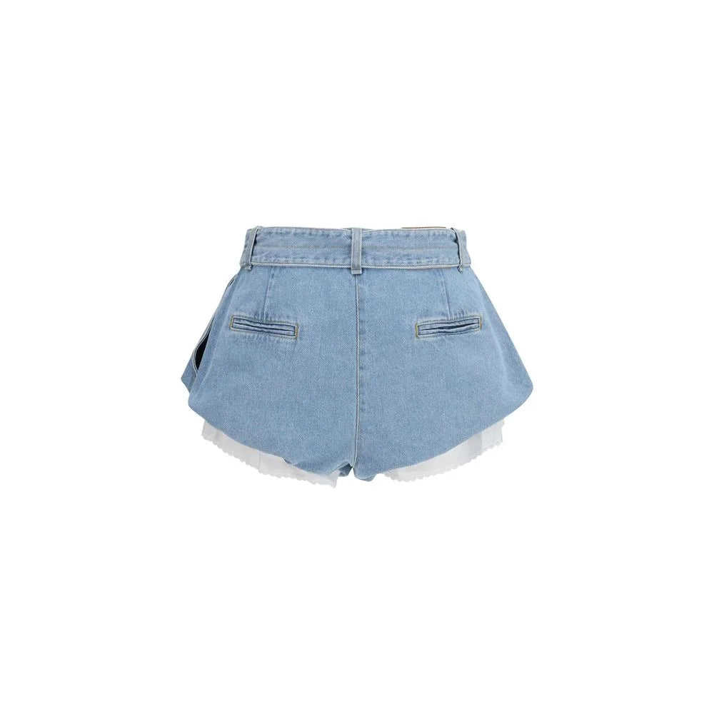 Magda Butrym Blue Cotton Bermuda Shorts - IT38 | S