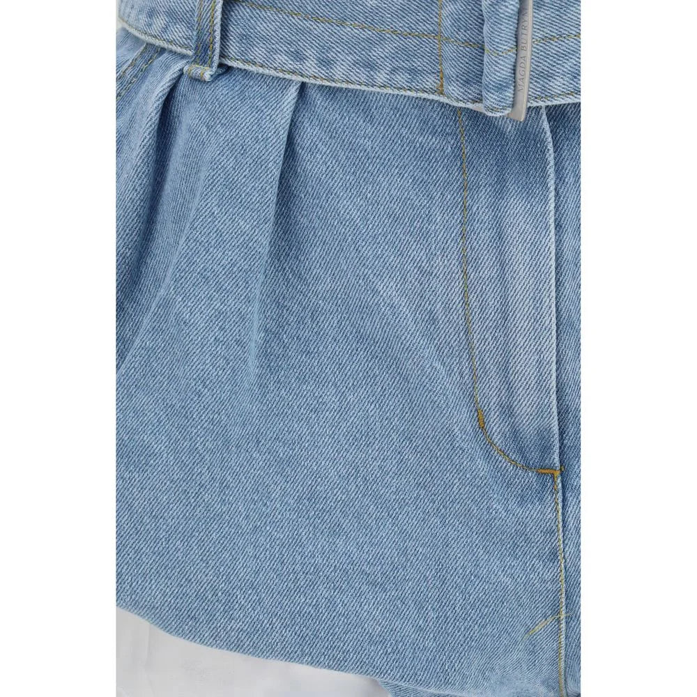 Magda Butrym Blue Cotton Bermuda Shorts - IT38 | S