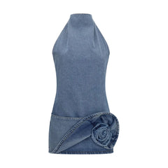 Magda Butrym Blue Cotton Casual Dress - IT36 | XS