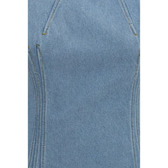 Magda Butrym Blue Cotton Casual Dress - IT38 | S