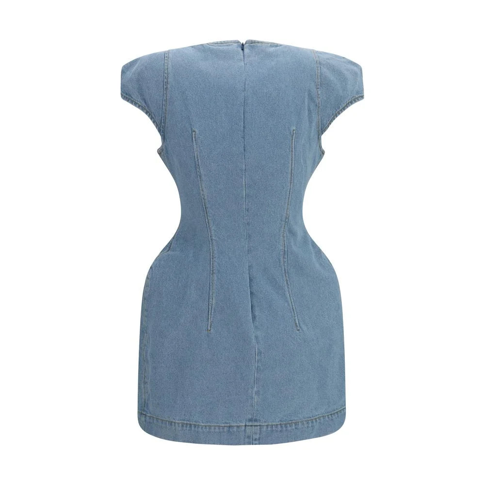 Magda Butrym Blue Cotton Casual Dress - IT38 | S