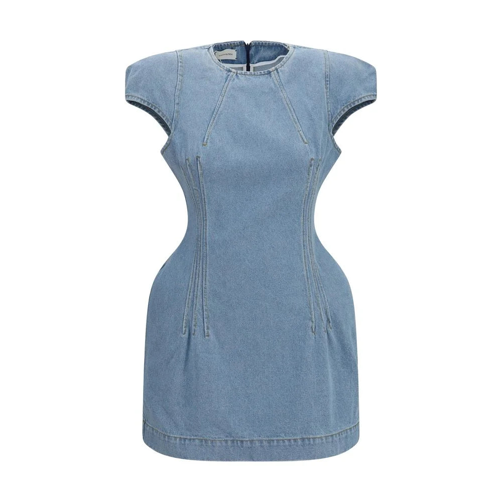 Magda Butrym Blue Cotton Casual Dress - IT38 | S