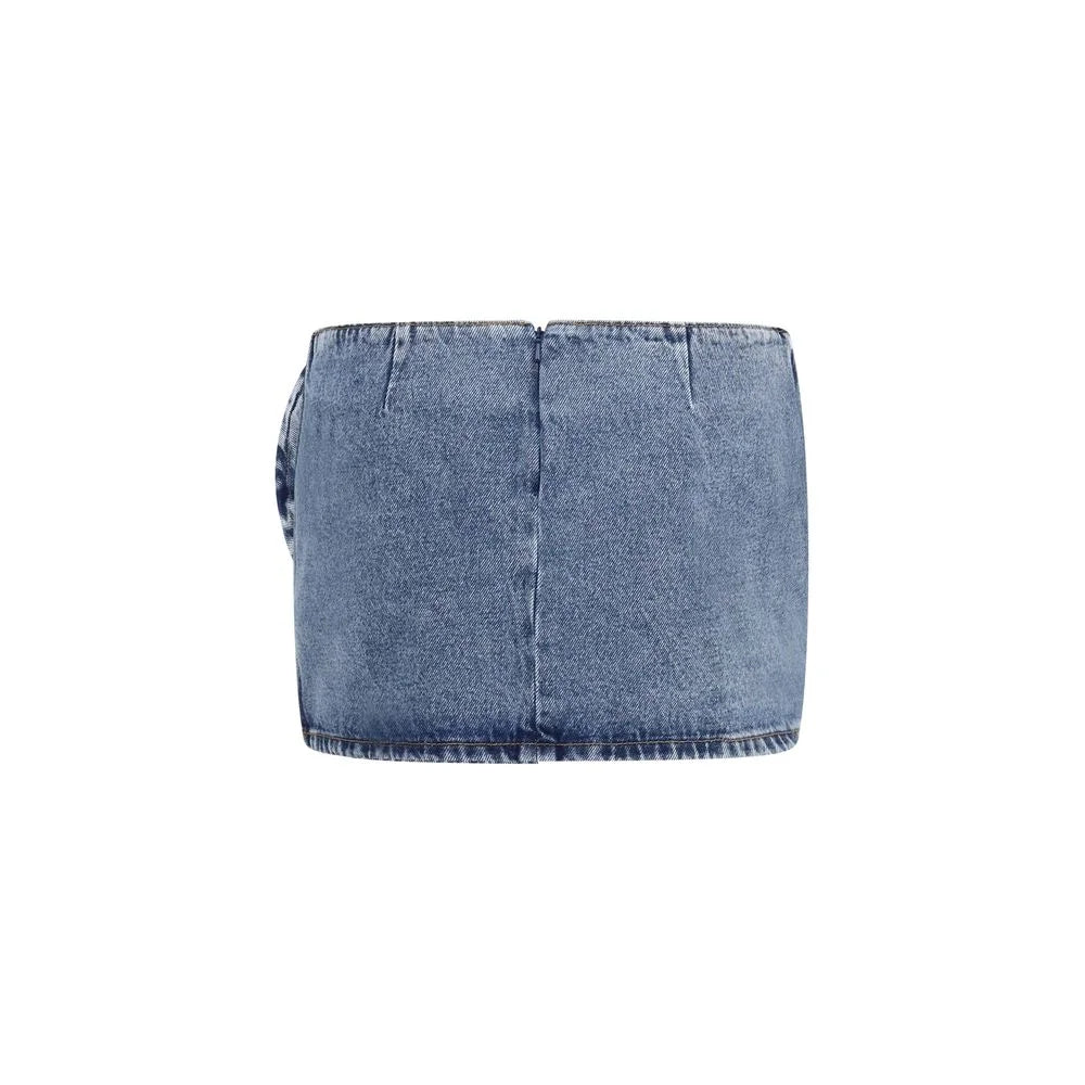 Magda Butrym Blue Cotton Mini Skirt - IT36 | XS