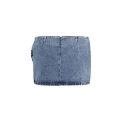 Magda Butrym Blue Cotton Mini Skirt - IT36 | XS