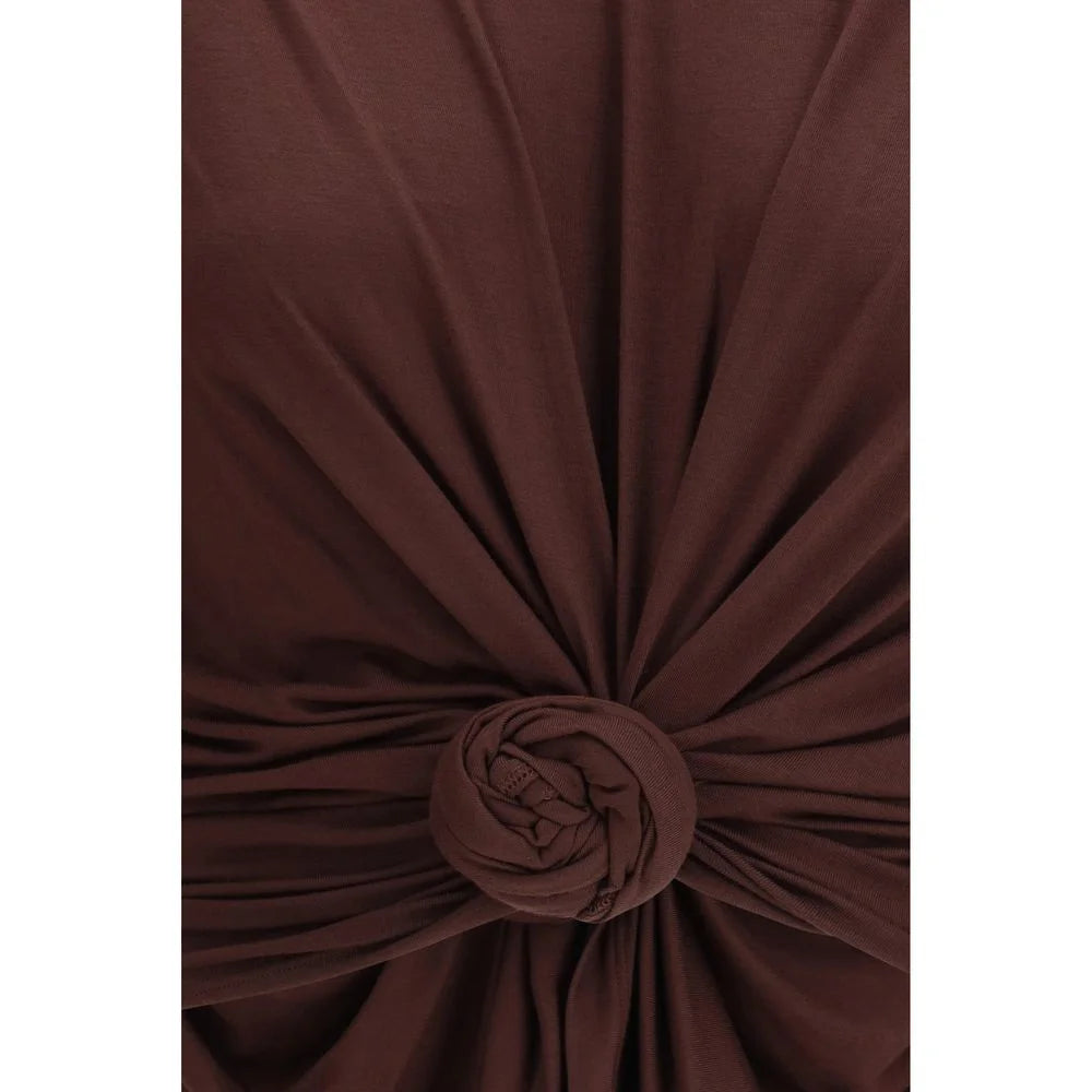 Magda Butrym Brown Copper T-Shirt - IT36 | XS