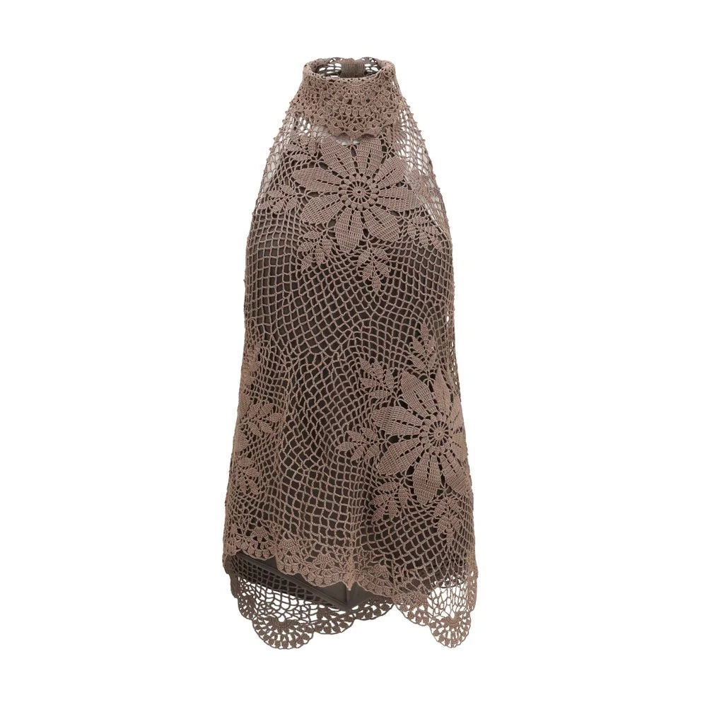 Magda Butrym Brown Cotton Blouse - IT40 | M