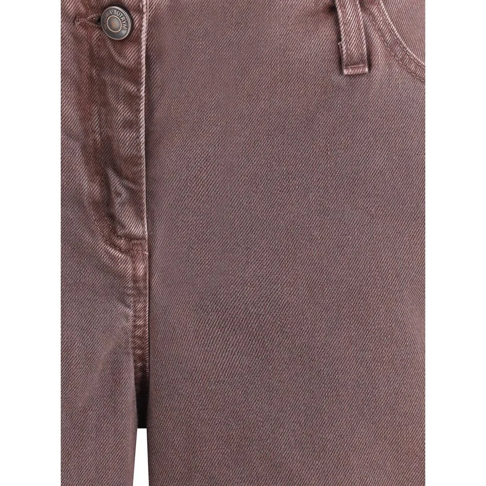 Magda Butrym Brown Cotton Relaxed Fit Jeans - IT38 | S