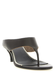 Magda Butrym Brown Leather Stiletto Heel Sandals
