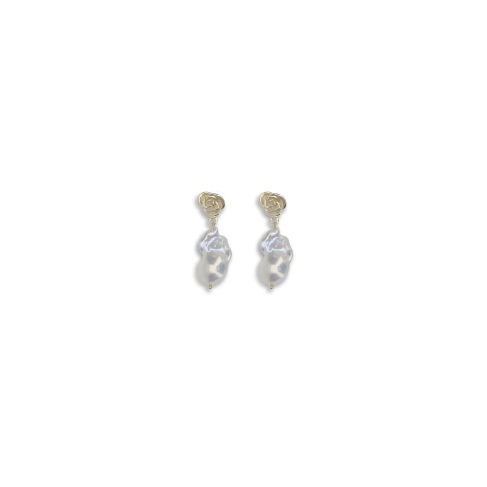 Magda Butrym Gold Pearl Earrings - One Size