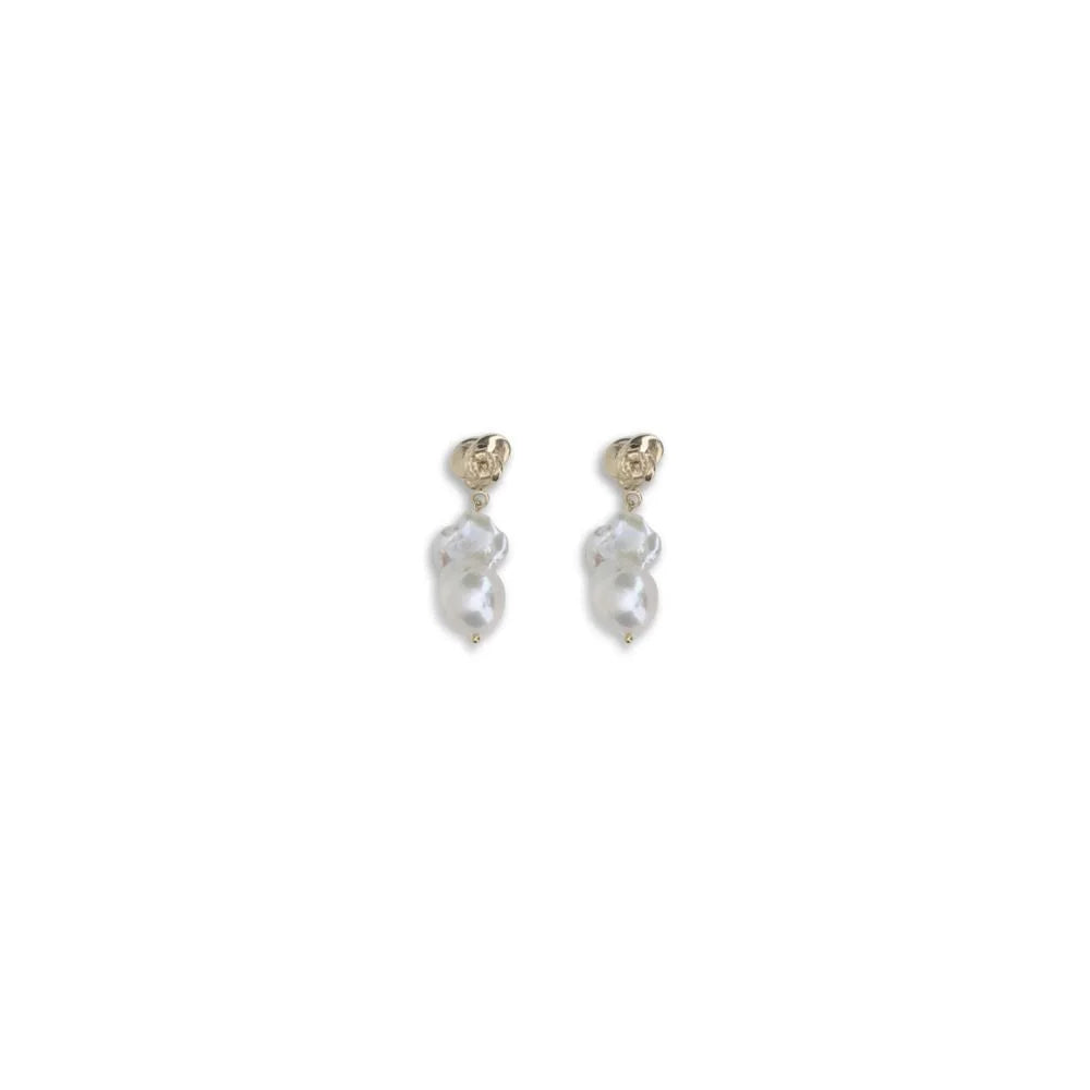 Magda Butrym Gold Pearl Earrings - One Size