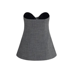 Magda Butrym Gray Wool Oves Aries Corset - 34 | XXS