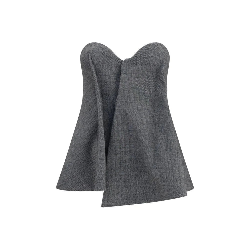 Magda Butrym Gray Wool Oves Aries Corset - 34 | XXS