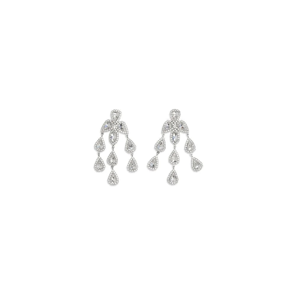 Magda Butrym Silber-Metall-Ohrringe mit einem skulpturalen floralen Motiv und hochglänzendem poliertem Finish für Damen.